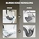 ASOBEAGE Silikon Toilettenbürste: Flexibler Kopf, Langer Griff, Wandmontage, schnell trocknender Halter für die Reinigung des Badezimmers (Weiß)