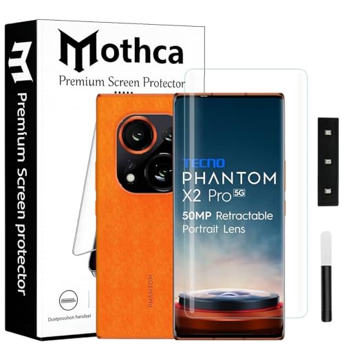 Image of Mothca Curved UV Tempered Glass Screen Protector for Tecno Phantom X2 Pro 5G | HD Clear | Full Screen Coverage | Pack of 1