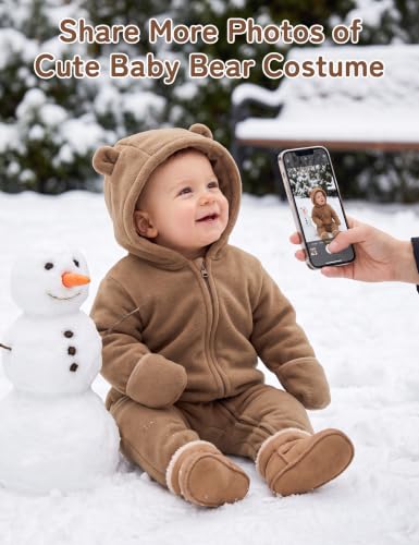 Babymine Newborn Baby Boy Clothes 0-3 Months Girl Halloween Costume Brown - image 5