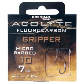 Drennan Acolyte Gripper Hooks to Fluorocarbon Micro Barbed (Size 14)