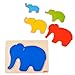 Goki - Puzzle de 5 Capas con Elefante, 5 Piezas (Gollnest & Kiesel 57883.0)