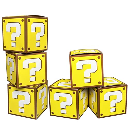 Image of 6 Pcs Question Party Boxes for Gaming Birthday Decorations