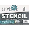 Pochoir lettres et symboles 3 cm sur 3 feuilles de 148 x 200 mm. Moderne