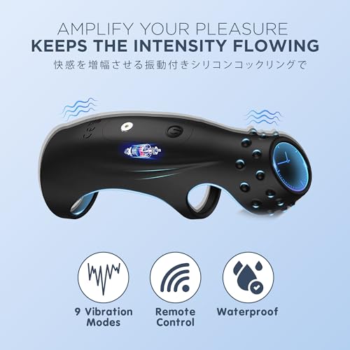 Image of Vibrating Silicone Penis Rings Remote Controlled Cock Ring G Spot Stimulation Onahole Erection Enhancing, Long Lasting Stronger Strechable Adult Sex Toys for Men, Couple | OH-AV-072
