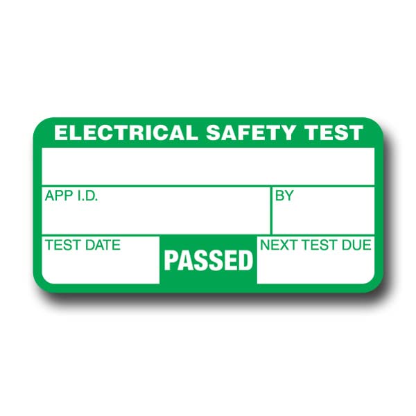 Buy Electrical Safety Test Passed Labels 50mm x 25mm Price per Pack