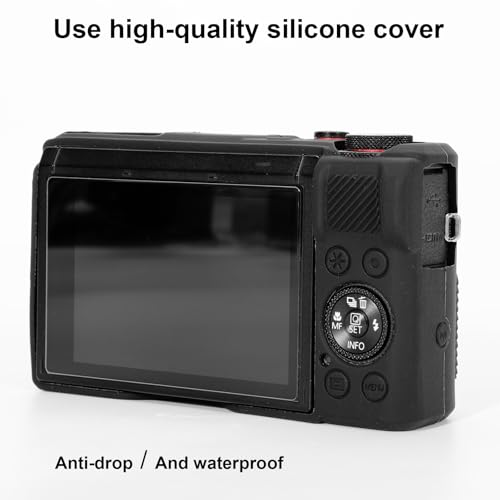 BCMCZCDC Funda de silicona para Canon G7X Mark III/G7X3, accesorios con 2 protectores de pantalla, protector de lente extraíble para cámara digital Canon G7X Mark III/G7X3 - imagen 2