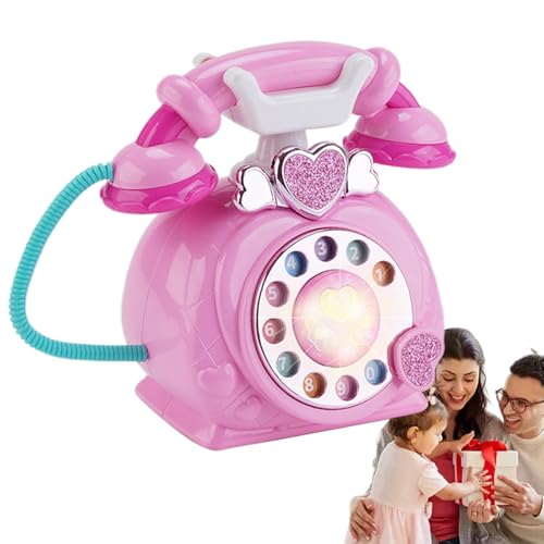 Kids Toy, Corded Landline Toy, Interactive Rotary Telephone, Simulated Ringing & Music Feature, Sturdy Educational Set For , Boys, Girls, Kids Early Learning