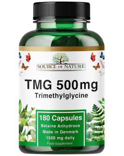 Source of Nature TMG 500 mg Betaina Bezwodna, 180 Kapsułek Wegańskich