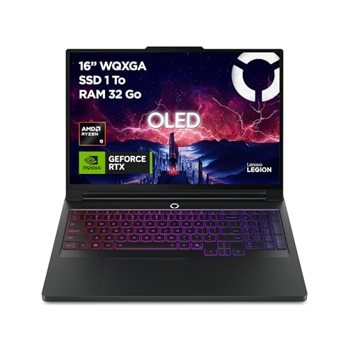 Lenovo Legion Pro 7 16AFR10H 83RU 16 Ryzen 9 9955HX RAM SSD AZERTY - vue 2