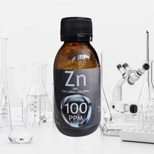 Zinc coloidal artesanal 100 PPM, 100 ml. Con certificado de autenticidad. 99,99% de pureza. ESNUTRIENTLAB.