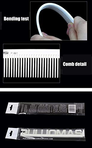White/Black Salon Professional Barber Carbon Comb Heat-Resistant Anti-Static Hair Comb Set Of 8 Hairdressers Preferred (White) #TOP4
