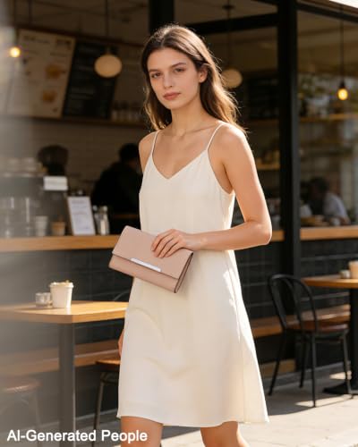 Image of AFKOMST Clutch Purses for Women Small Convertible Wristlet and Evening Bag | Vegan Leather, Fits 6.7-inch Phone /Passport, Versatile for Formal Events /Prom /Wedding /Cocktail /Night Out /Daily Use
