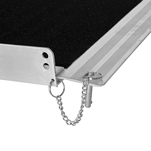 Titan Ramps 3 Ft X 30In Single-Fold Aluminum Briefcase Ramp, Rated 500 Lb Capacity, Nylon Handle, Wheelchair And Scooter Carrying Loading Ramp #TOP6