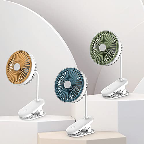 Ventilateur rechargeable bleu portatif idéal comme ventilateur portable à clip