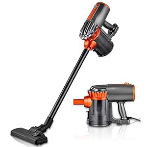 Huishoudelijke stofzuiger Stokstofzuiger 2-in-1 rechtopstaande en draagbare stofzuiger met snoer, zakloos lichtgewicht met sterke zuigkracht (kleur, maat: één maat) Happy Life