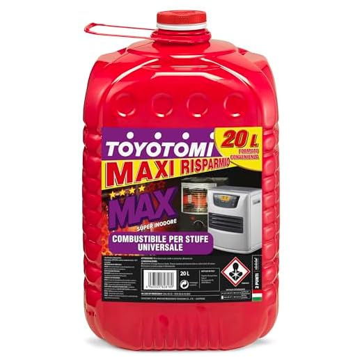 Toyotomi MAX20L Super Pure, Combustible compatible con todas las estufas eléctricas o mecánicas, Excelencia japonesa, Maxi ahorro de 20 litros