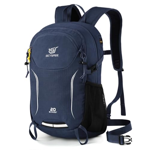 SKYSPER Recycled Hiking Backpack 20L Lightweight Travel Rucksack Breathable Walking Daypack for Trekking Camping Daytrip