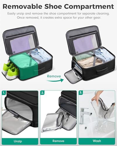 Vancropak Travel Backpack with Shoe Compartment