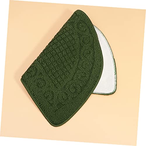 Felpudo semicircular Abaodam de polipropileno verde resistente para interior de casa 6