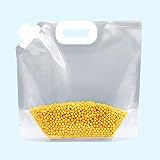 5pcs Cereal Containers Storage,Portable Outdoor Folding Storage Jug Water Carrier, Reusable Grain Ai