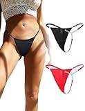 ohyeah G String Thongs for Women Black Plus Size Lace Thong Underwear Lace Cheeky Panties T-back Tangas Micro Thong 2 Pack