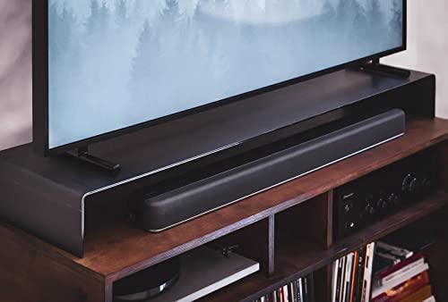 Indian Decor 46120 TV Stand, Soundbar Riser. HI-FI Media Storage Shelf. Sound System Docking Station. Industrial, Heavy-Duty Furniture. Modern Minimal Style - Black-image-42