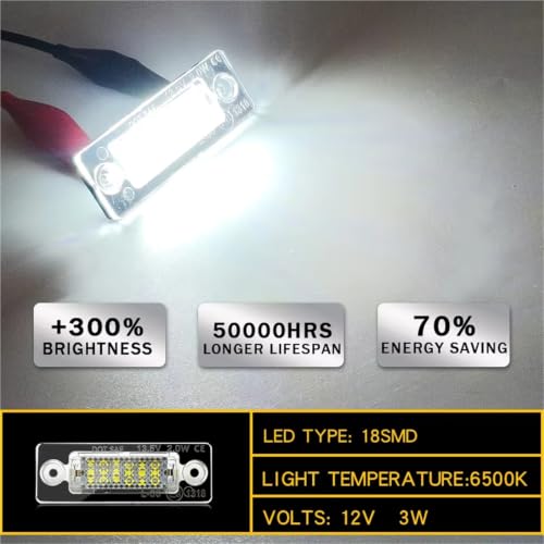Lámpara trasera LED coche 12V y luces matrícula para Golf MK5 T5 6