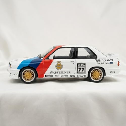 Image of 1:24 BMW M3 E30 Retro Rally Pullback Toy Car with Sound & Lights - Diecast Sports Racing Model for Kids & Collectors (Random Color)[Pack of 1]