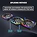 Jungle Leopard Galaxy 120mm PC Case Fan, ARGB and PWM Cooling Fans PC, Axle Core Double Ring CD Pattern Module Computer Fans, Daisy-Chain 5V RGB Fan (Black 3 Pack)