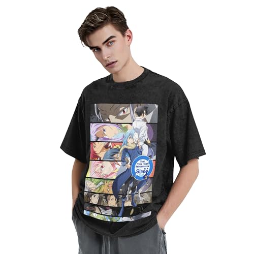 That Time I Got Reincarnated As A Slime Men's Vintage Crewneck T-Shirt Soft Breathable Shirts Short Sleeve Casual Tees3
