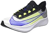 Atmungsaktives Obermaterial Nike Herren Zoom Fly 3 Laufschuh, White Racer Blue Cyber Black, 48.5 EU