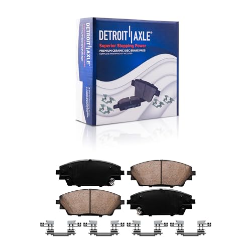 Image of Detroit Axle - Brake Kit for 2014-16 Mazda 3 Sport, Disc Rotors Ceramic Brakes Pads Replacement : 11.02 inch Front and 10.43 inch Rear Rotor