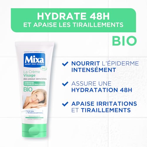 Mixa la crème visage peaux sensibles bio 100ml - vue 3