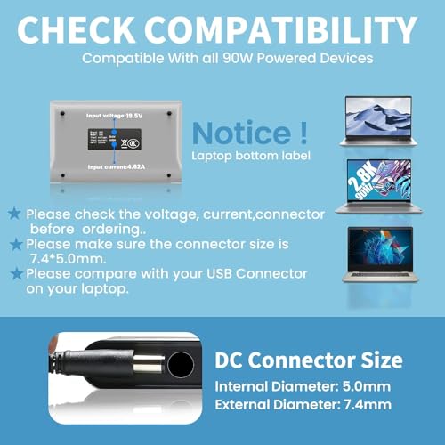 Bloc Alimentation Dell 90W pour Latitude E5430 E5530 E6520 - 4