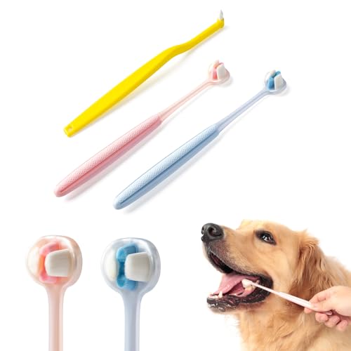 E.M&S.T Three-Sided Dog Toothbrush Kit
