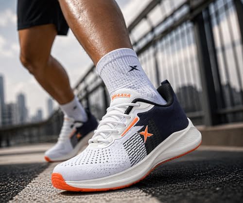 Image of Kraasa Men's Running Shoes | Breathable Mesh Upper | Lightweight Phylon Sole | Cushioned EVA Insole | Comfortable Sports & Casual Sneakers for Gym, Walking & Daily Use