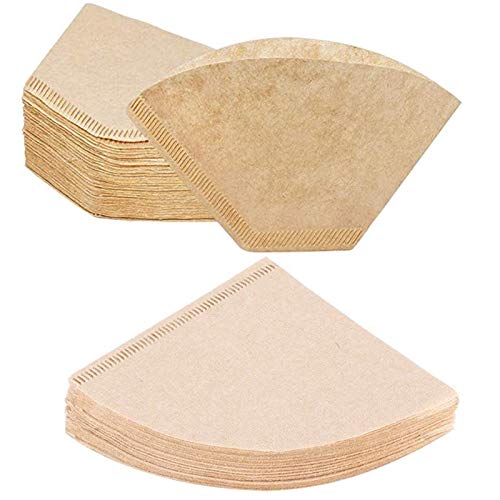 200 Unidades Filtros De Papel Para Caf, Filtro De Caf Conos De Papel Sin Blanquear Filtro Desechable Apto Para Mquinas De Caf Y Conos De Caf (Color Marrn Natural Unbleached)