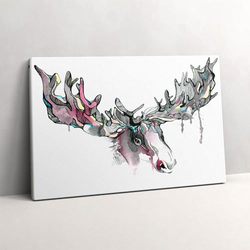 Tableau sur toile Abstraction d'orignal 60x40cm pour salon moderne