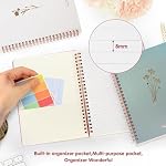 3 PCS Carnet de notes pour femmes en œsthétique spirale, recouvrir le Collège droit Ligne horizontale Notebook, beau carnet de journaux avec des pages de poche, des livres de notes hommes et femmes, 3 Couleurs