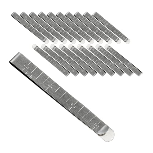 Rumyve Rumyve20 pcs Sewing Clip Stainless Steel,3-Inch Measuring Ruler Quilting Supplies,Stitching and Marking Accessories
