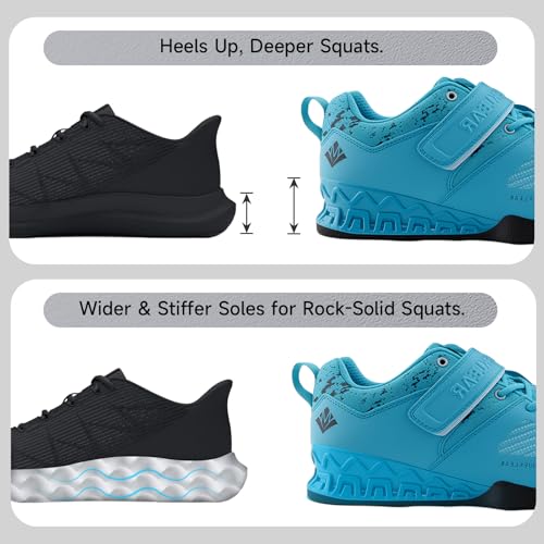 Image of MANUEKLEAR Weight Lifting Shoes Men, Professional Training Weightlifting Shoes, Squat Shoes for Powerlifting with Rubber Non-Slip Sole