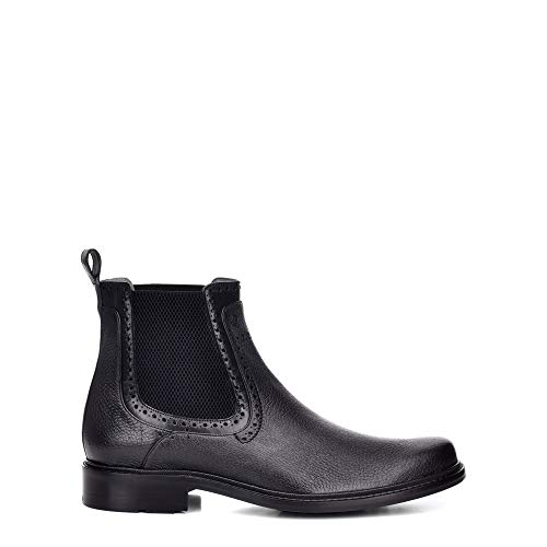 FRANCO CUADRA Men's Boot in Genuine Deer Leather Black
