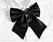 Fashion & Lifestyle Bow Ties for Women/Girls, Ladies Adjustable Elegant Satin Bowtie Accessory for School Uniforms T-shirt Cosplay Wedding Party (Black)