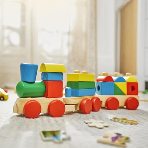 Melissa & Doug Grand Train À Empilage 15 Pieces 43 Cm De Long Loisir Créa - vue 10
