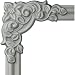 Ekena Millwork Seville PML08X08SE Panel Corner (Matches Moulding PML01X00SE), 8"W x 8"H x 1 1/8"P, Factory Primed