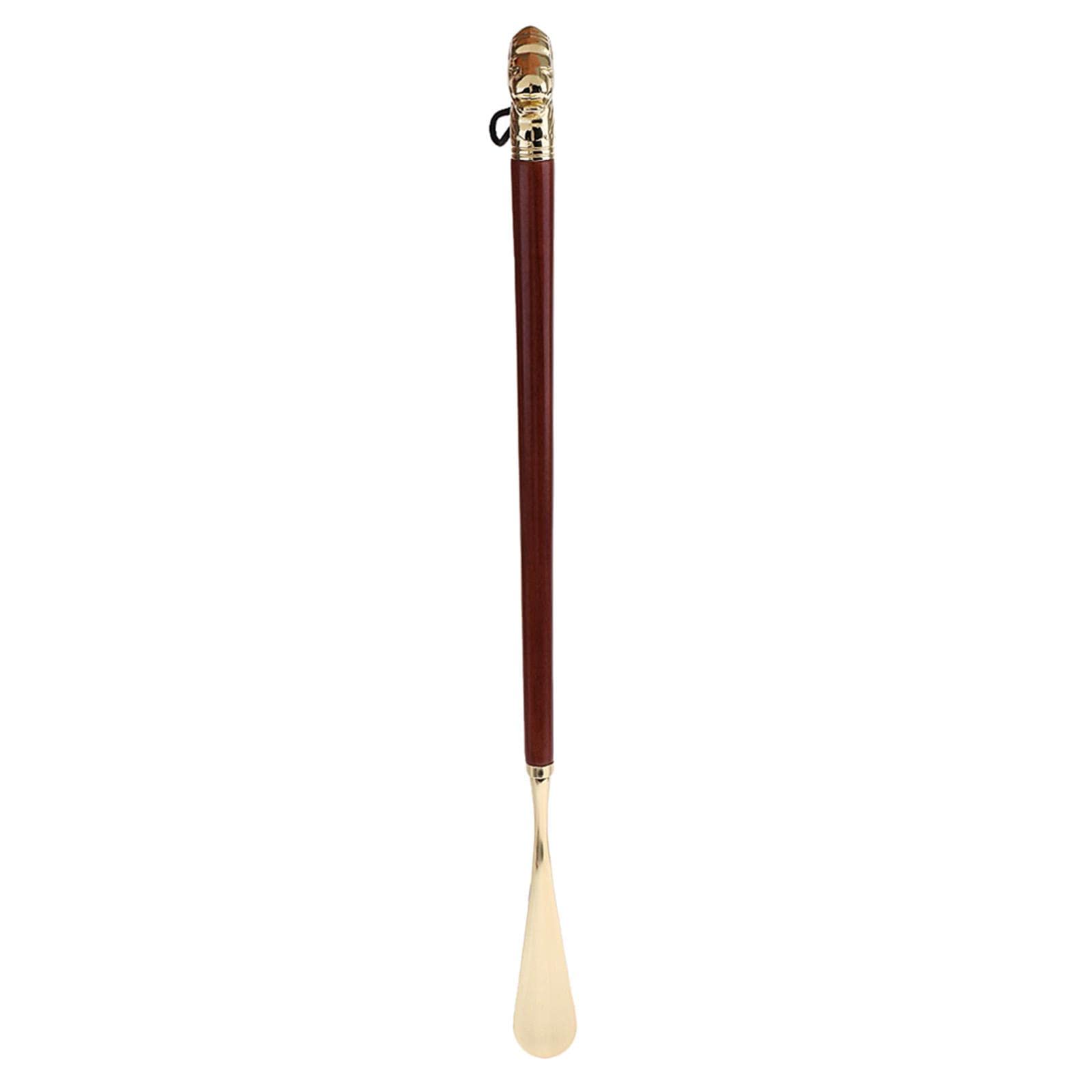 Herramienta Elevadora de Zapatos de 58 Cm con Mango para Facilitar El Calzado, Cabeza de león Oro