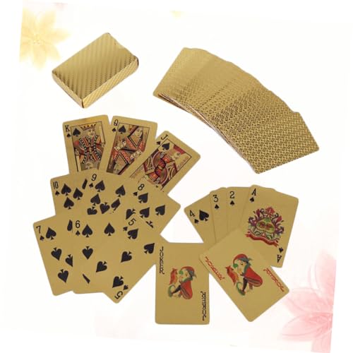 SAFIGLE Goldspeilkarten Pokerkarten wasserdichte Glänzende Spielkarten Aus Plastik Für Unterhaltung Zu Hause Bar Büro Geschenk Für Freunde – Bild 5