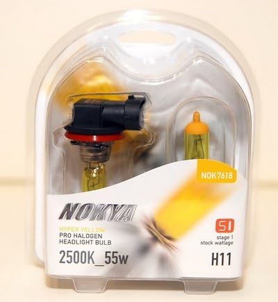 Nokya H11 Arctic Hyper Yellow Stage 1 2500K Halogen Headlight / Fog Light Bulb