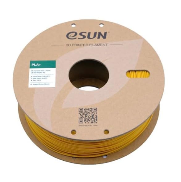 Image of eSUN PLA+ 3D Printing Filament 1.75mm High Speed Filament Speedy PLA Plus for Fast Printing, Dimensional Accuracy + /- 0.03mm, 1KG (2.2 LBS) Yellow