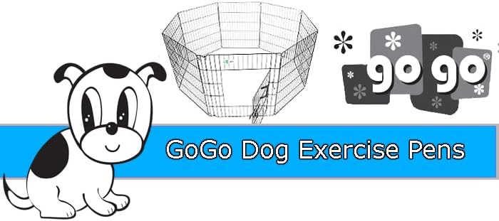 48" H x 24" 8 Panel GoGo Silver Zinc Exercise Pen w/Door